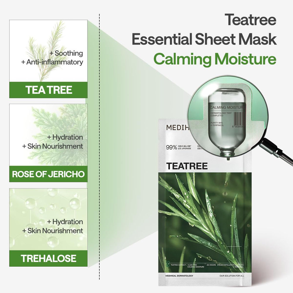 Mediheal Teatree Essential Sheet Mask skin hydration balance