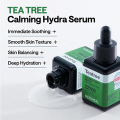 Mediheal Teatree Serum with hyaluronic acid provides deep moisture and refreshed skin.