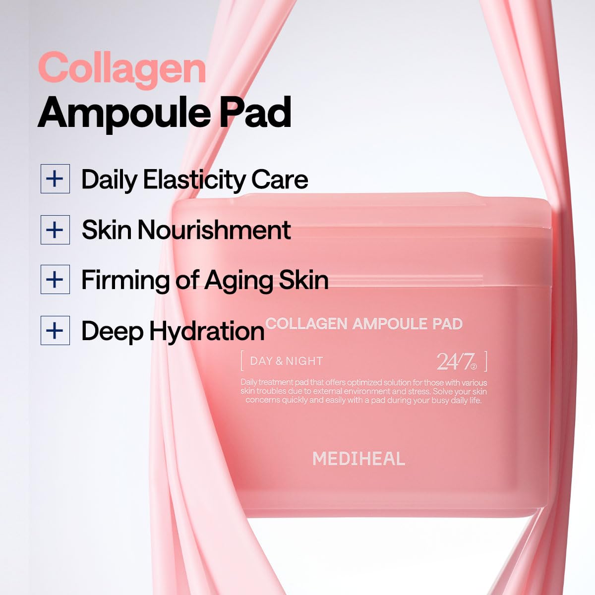 Mediheal Toner Pads eye-area pad targets delicate under-eye skin for refreshed look.