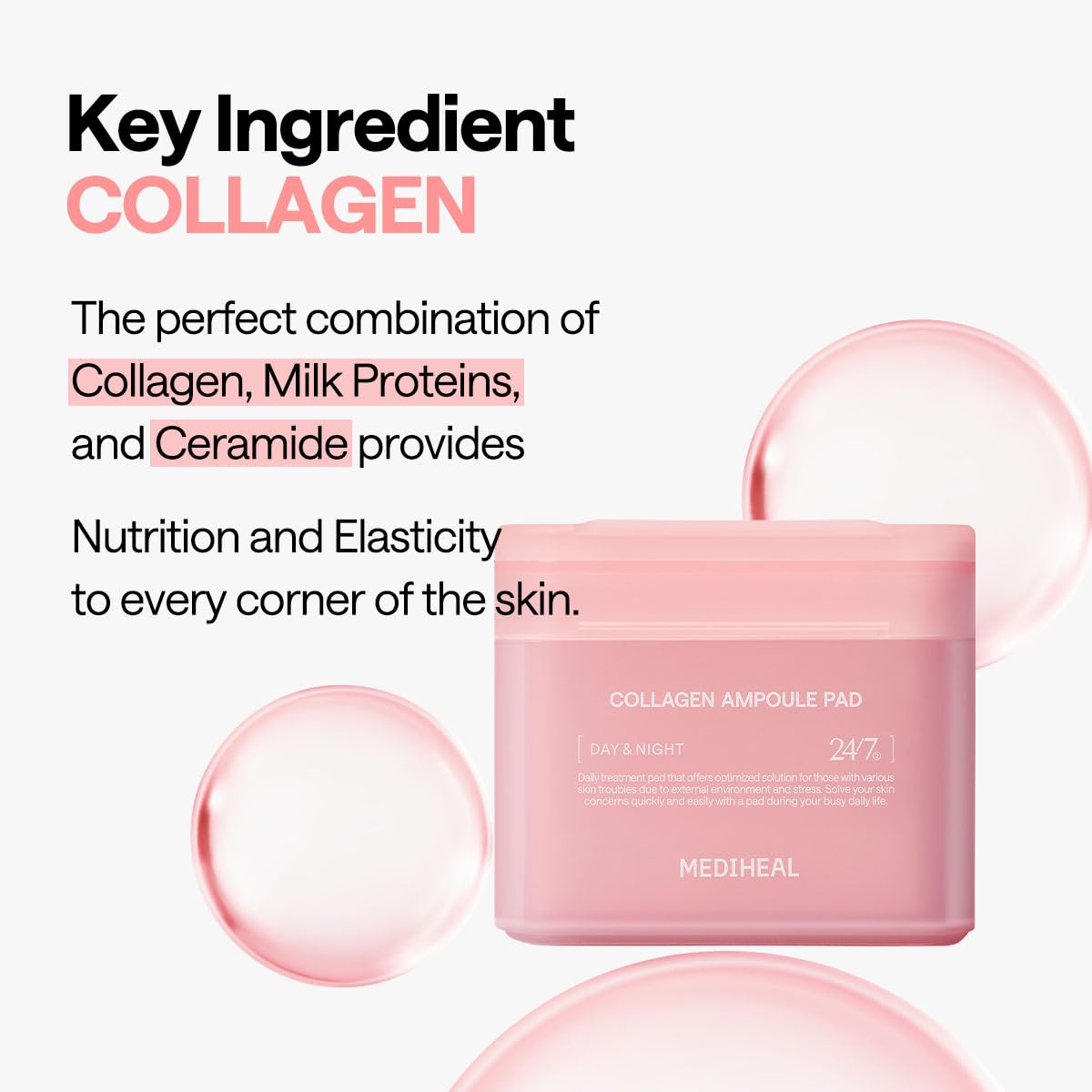 Mediheal Toner Pads smile-lines pad targets wrinkles with hydrating care.