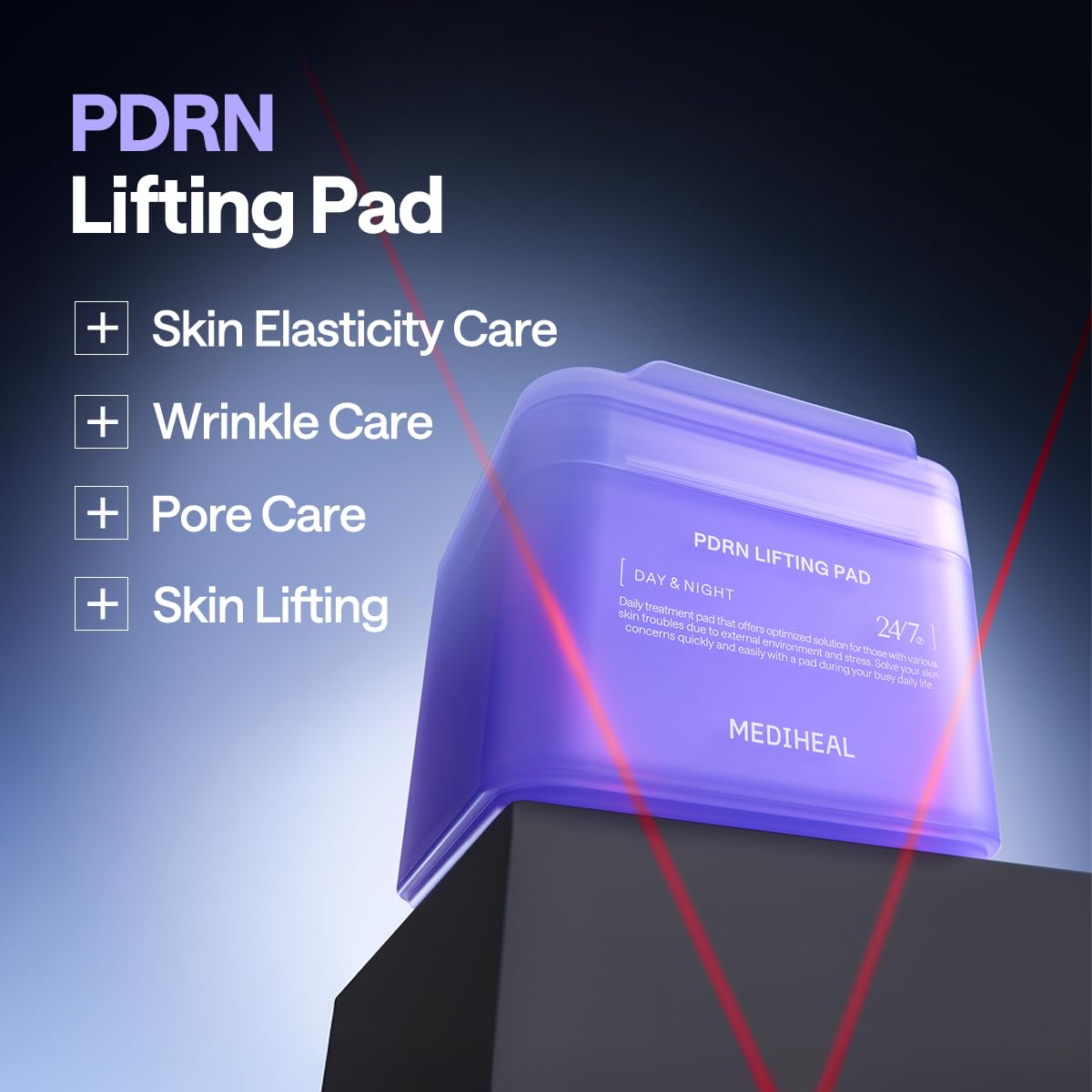 Mediheal Toner Pads stretchable fabric close-up demonstrates flexible sheet design for comfortable use.