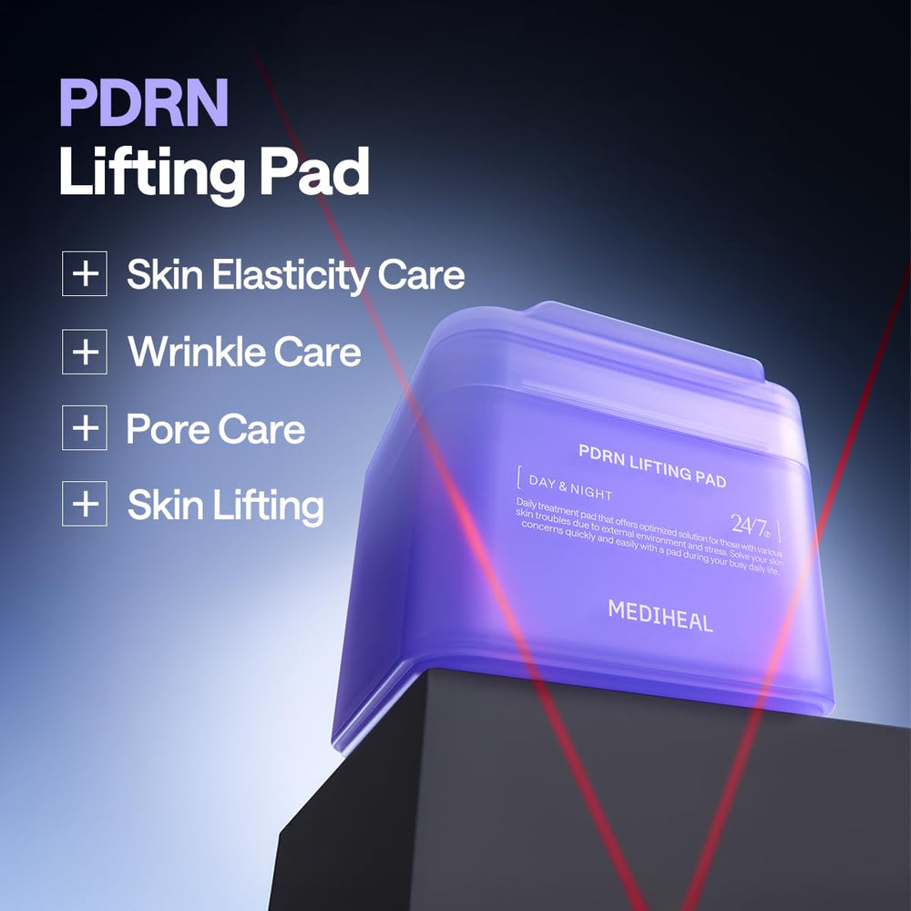 Mediheal Toner Pads stretchable fabric close-up demonstrates flexible sheet design for comfortable use.
