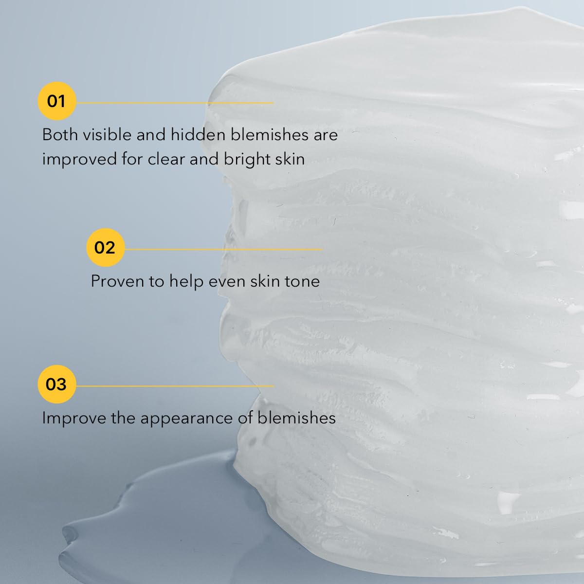 Mediheal Vitamide refill ingredients view highlighting vitamin C and seven essential vitamins.
