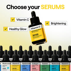 Mediheal Vitamin C Brightening Serum texture close-up reveals lightweight, fast-absorbing application.