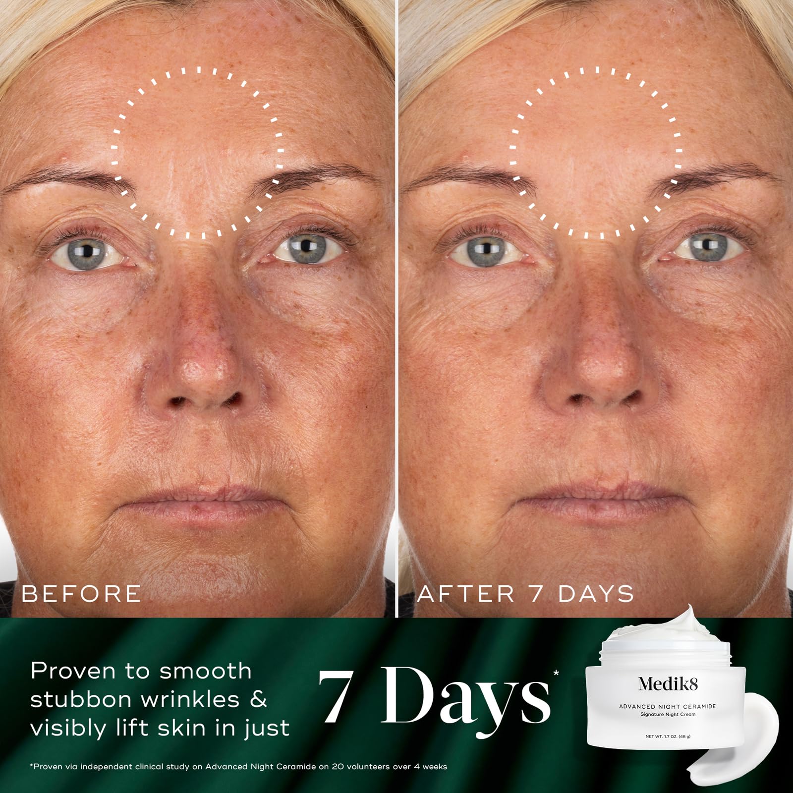 Medik8 close-up serum texture for smooth absorption during night care.