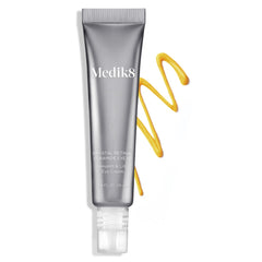 Medik8 Crystal Retinal Ceramide Eye 10 on hand highlights lightweight, non-greasy eye cream.