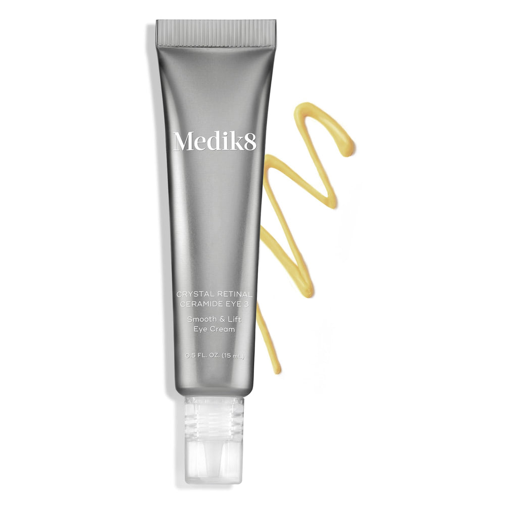 Medik8 Crystal Retinal Ceramide Eye 3 application view demonstrates targeted eye-area use