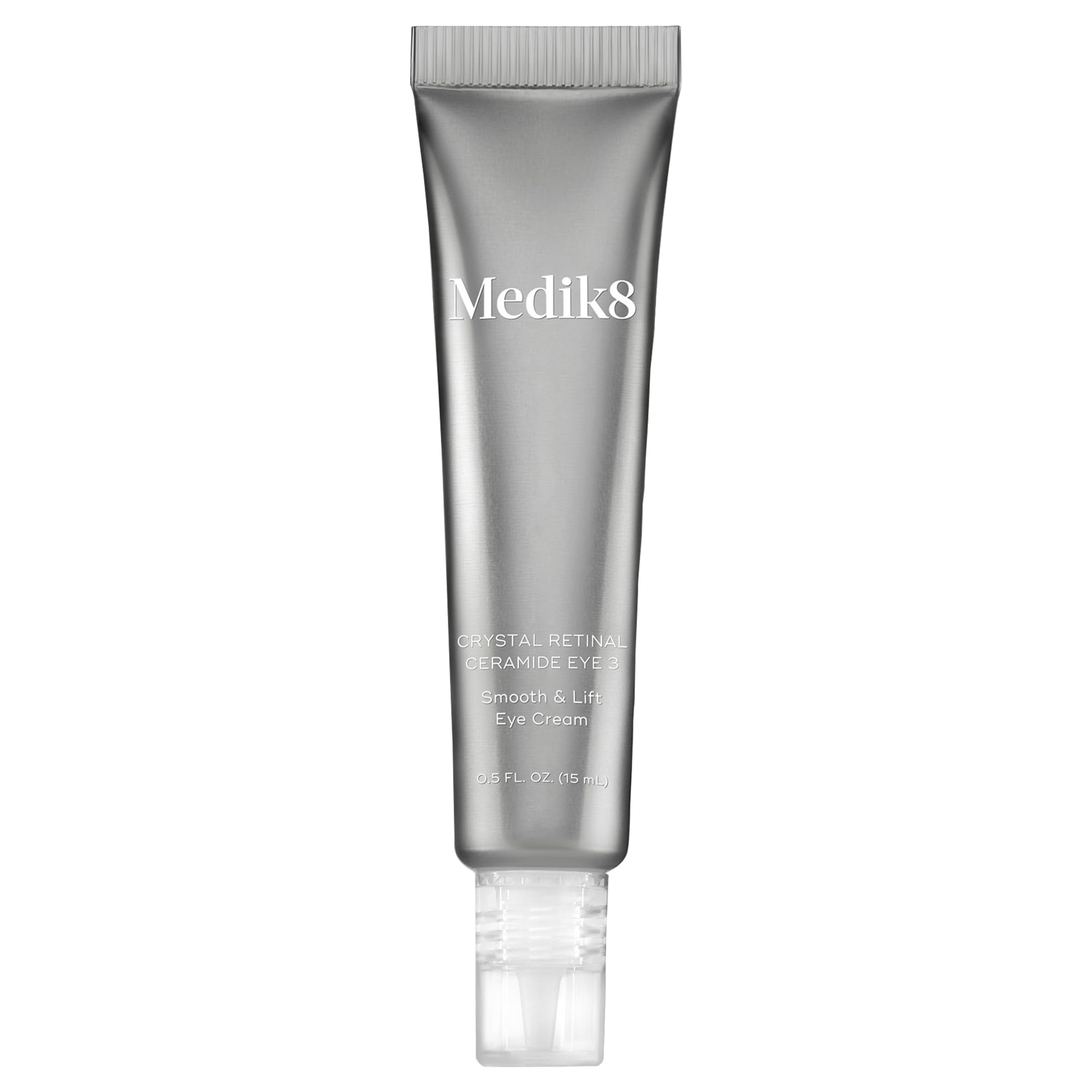 Medik8 Crystal Retinal Ceramide Eye 3 packaging closeup highlights gentle eye-area nourishment