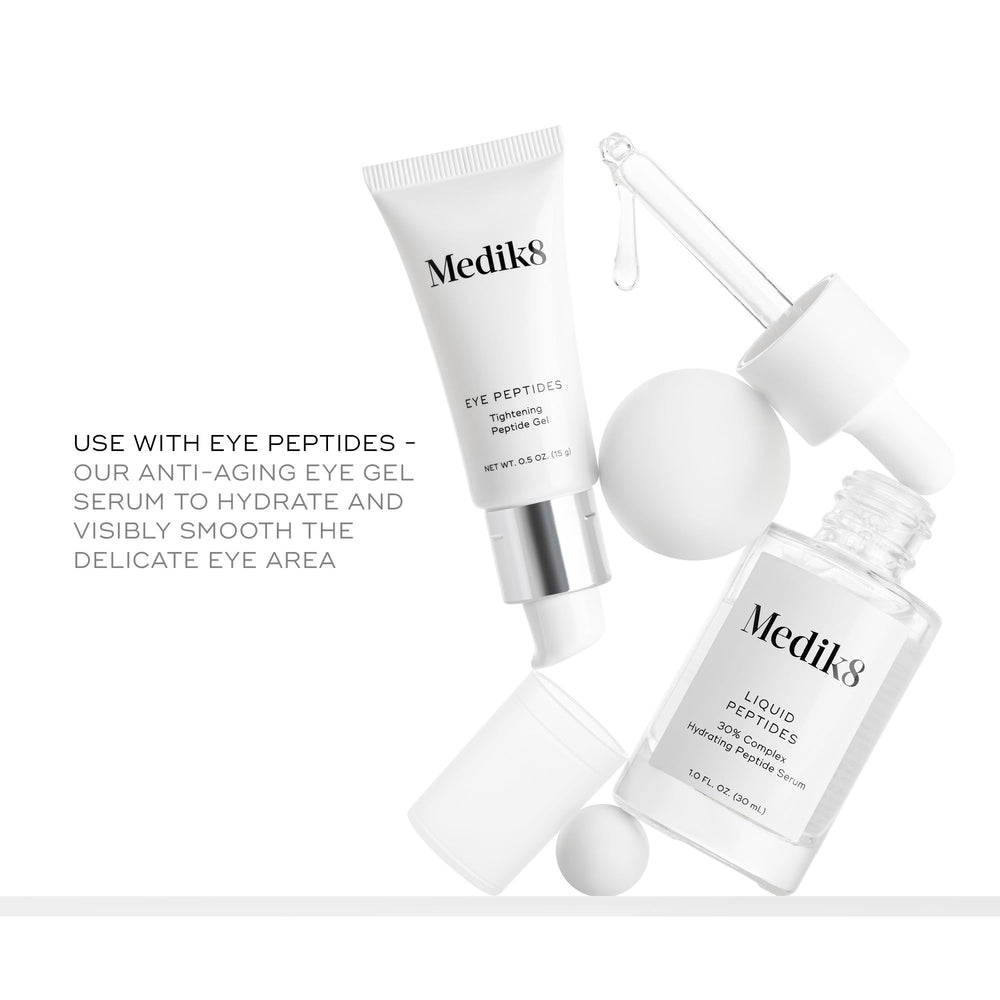 Medik8 Liquid Peptides packaging image highlights premium formulation and clinical-grade skincare.