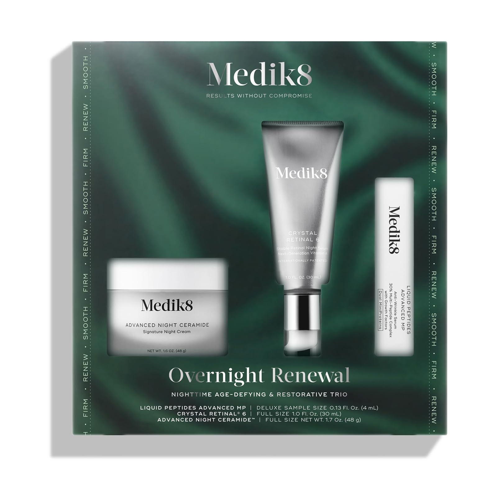 Medik8 Overnight Renewal Kit packaging shown for a convenient nighttime regimen.