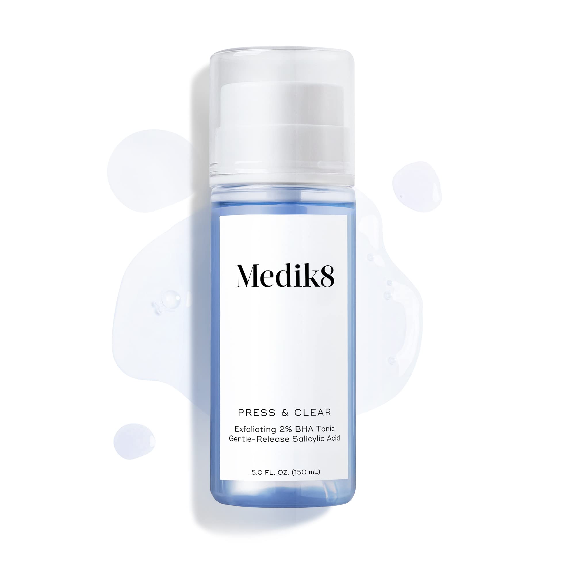 Medik8 Press and Clear ingredients reveal Tranexamic Acid for even-toned skin.