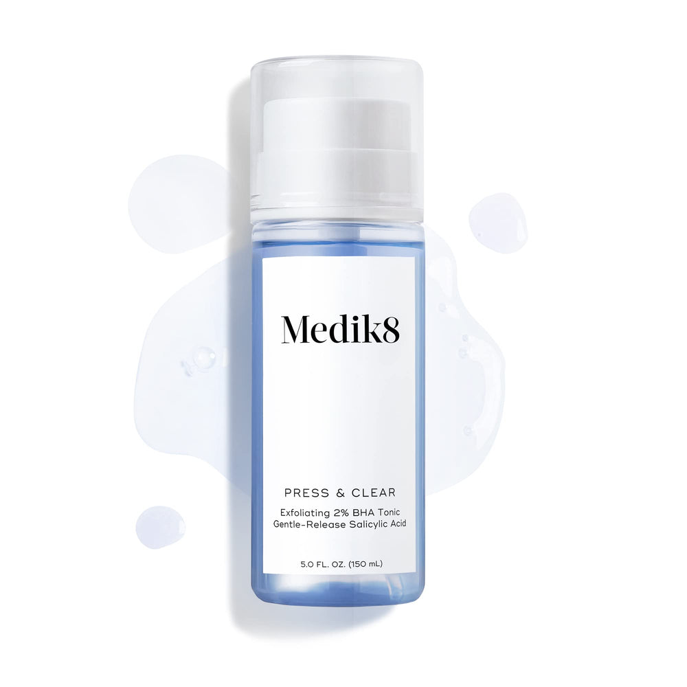 Medik8 Press and Clear ingredients reveal Tranexamic Acid for even-toned skin.