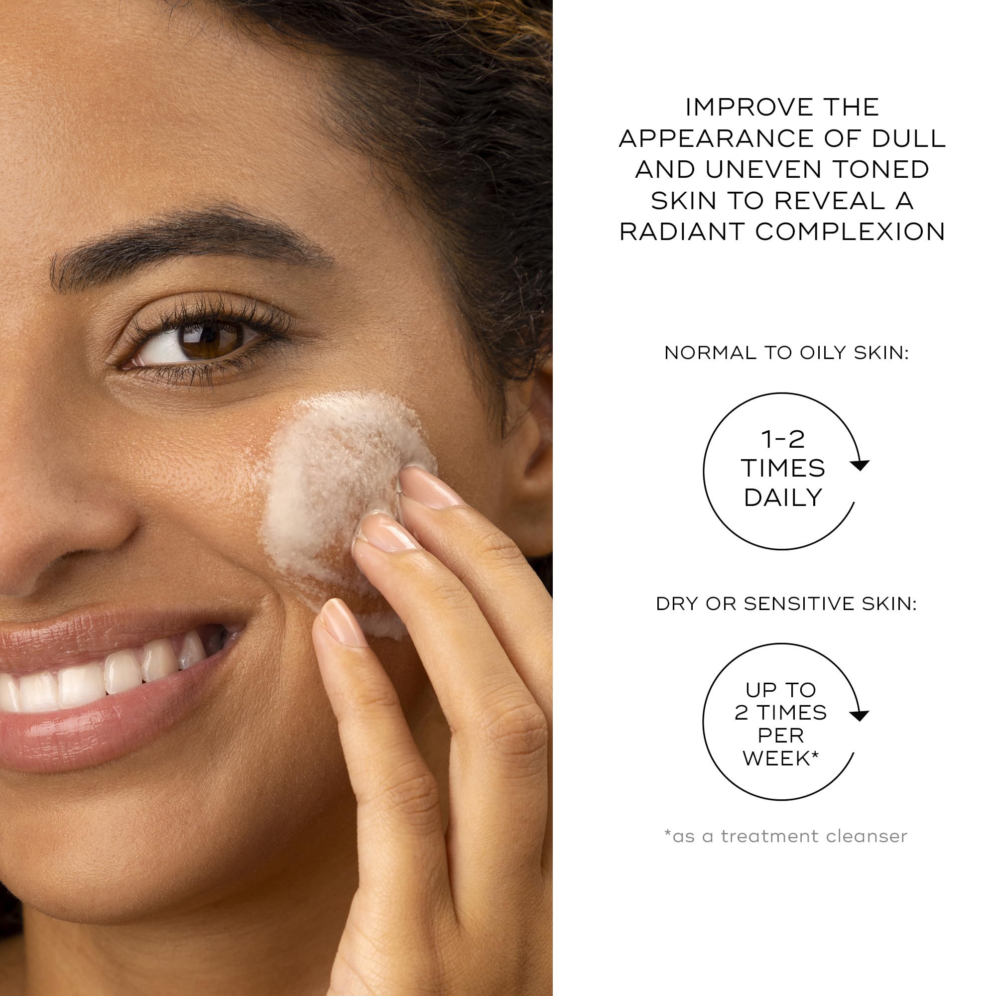 Medik8 Surface Radiance Cleanse aroma with mangosteen and raspberry enhances cleansing ritual.