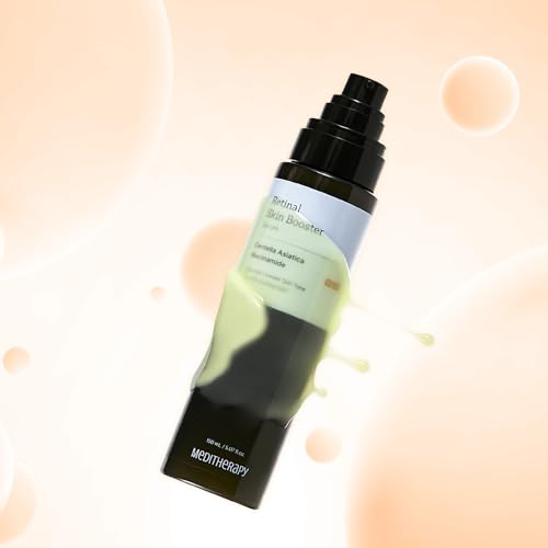 MEDITHERAPY Retinal Skin Booster Serum displays natural yellow hue signaling retinaldehyde formulation.