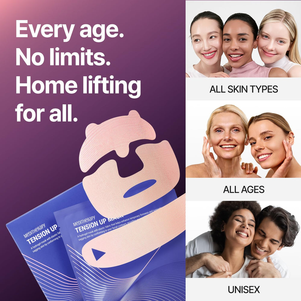 MEDITHERAPY tension up mask all-skin friendly design supports sensitive skin users