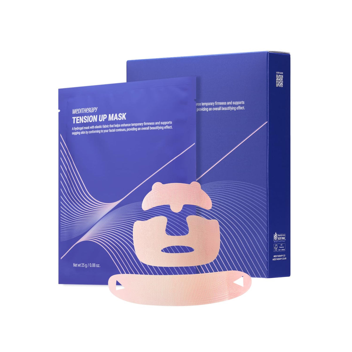 MEDITHERAPY Tension Up Mask packaging highlights premium Korea skincare for lifting and hydration