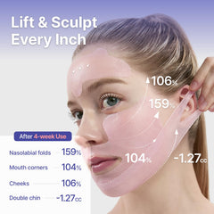 MEDITHERAPY tension up mask three-zone design highlights cheek, jawline, and forehead targeting