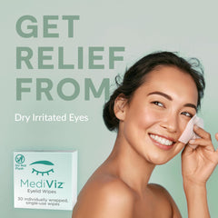 MEDIVIZ EyeLove wipes single-use packets enable on-the-go cleansing.