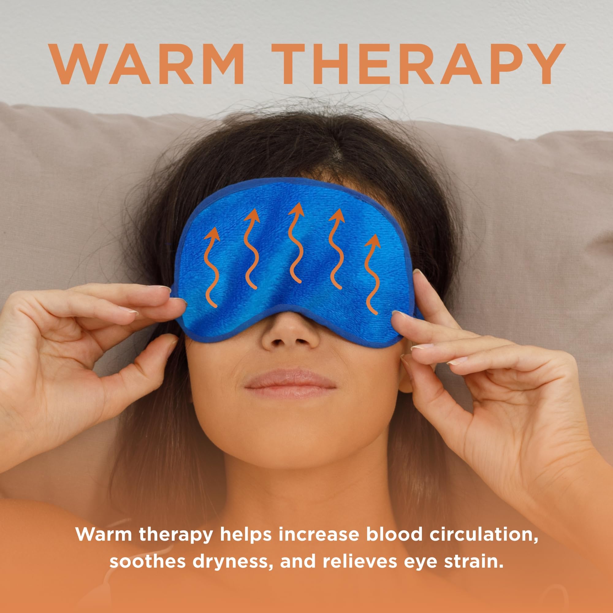 MEDIVIZ Warm Compress Eye Mask microwave-heat use delivers quick comfort