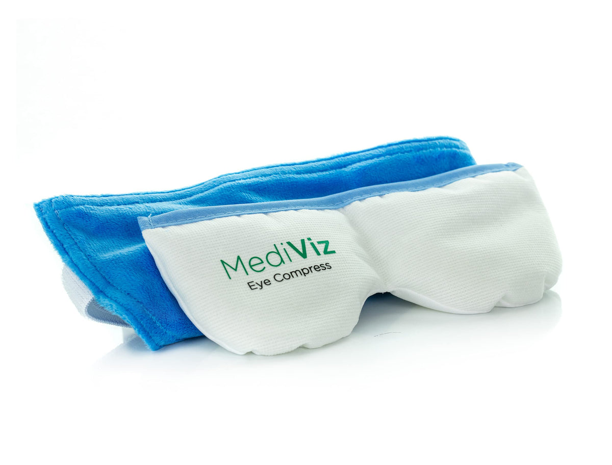 MEDIVIZ Warm Compress Eye Mask overview showing soothing warmth for tired eyes