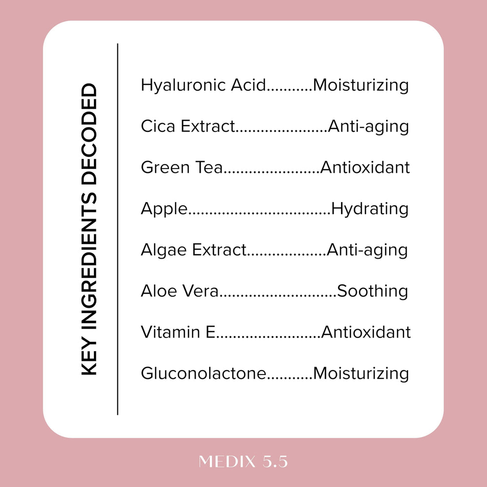 Aplicación en piel con Medix 5.5, hidratación suave