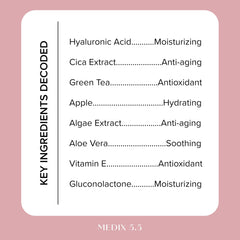 Aplicación en piel con Medix 5.5, hidratación suave