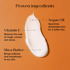 Close-up of Medix 5.5 Argan Oil + Vitamin E Cream texture for deep hydration