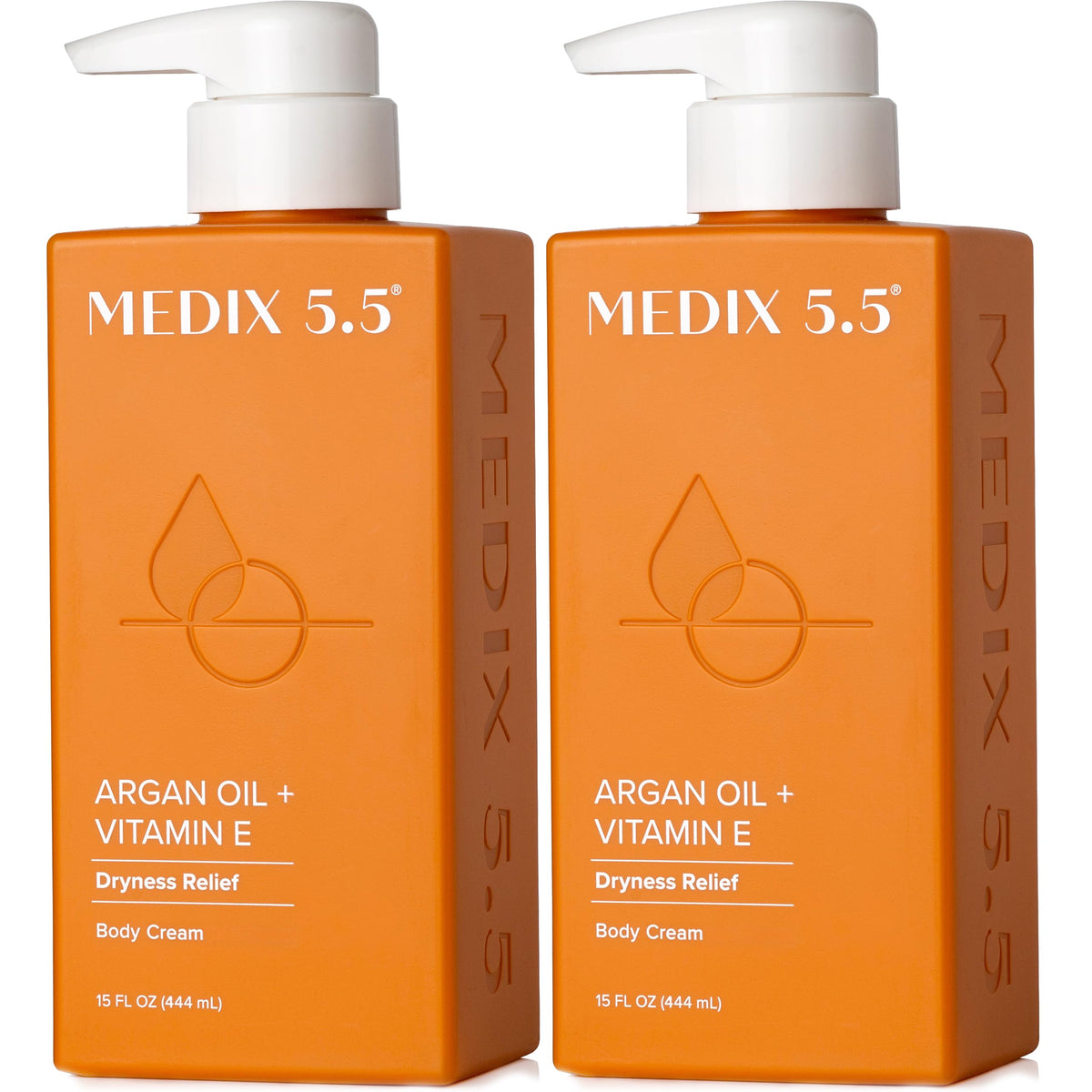 Medix 5.5 Argan Oil + Vitamin E Cream bottle showing a hydrating formula for glowing skin