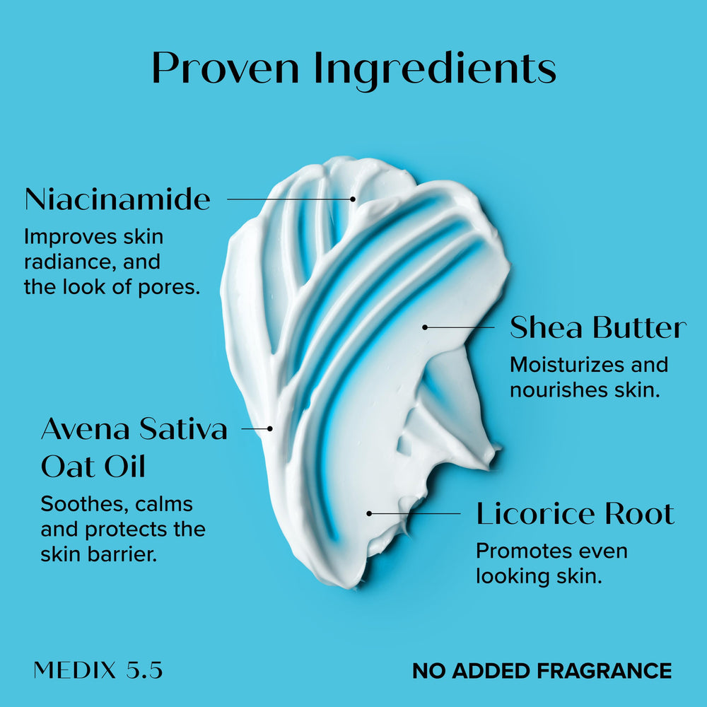 Medix 5.5 body lotion pump—easy application for hydrated skin all over.