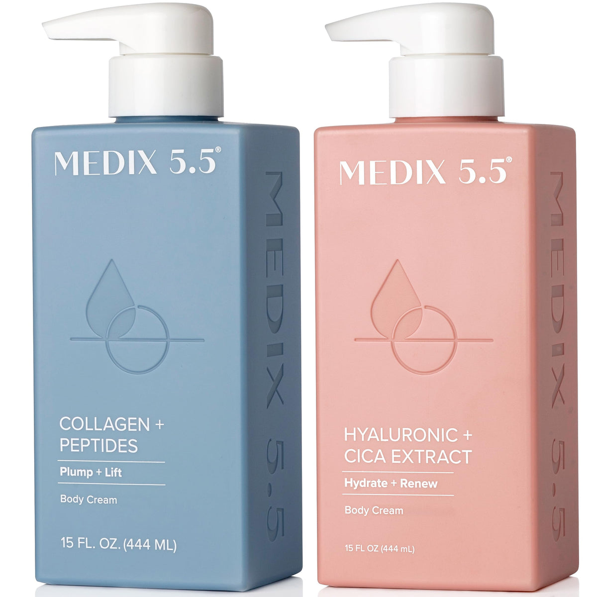 Medix 5.5 collagen cream bottle demonstrates elasticity support and nourishing hydration.