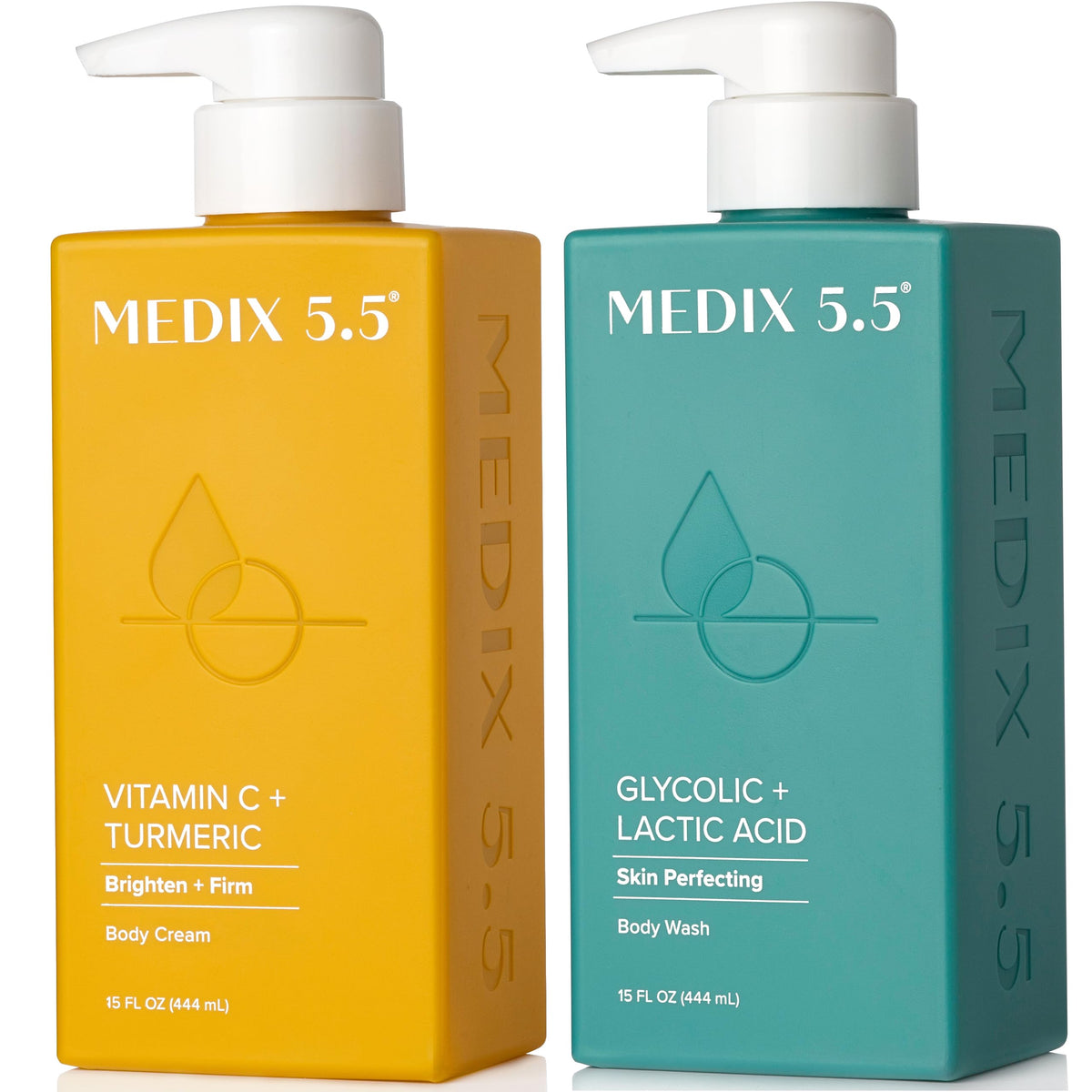 Medix 5.5 exfoliating wash bottle for a smoother, brighter skin surface