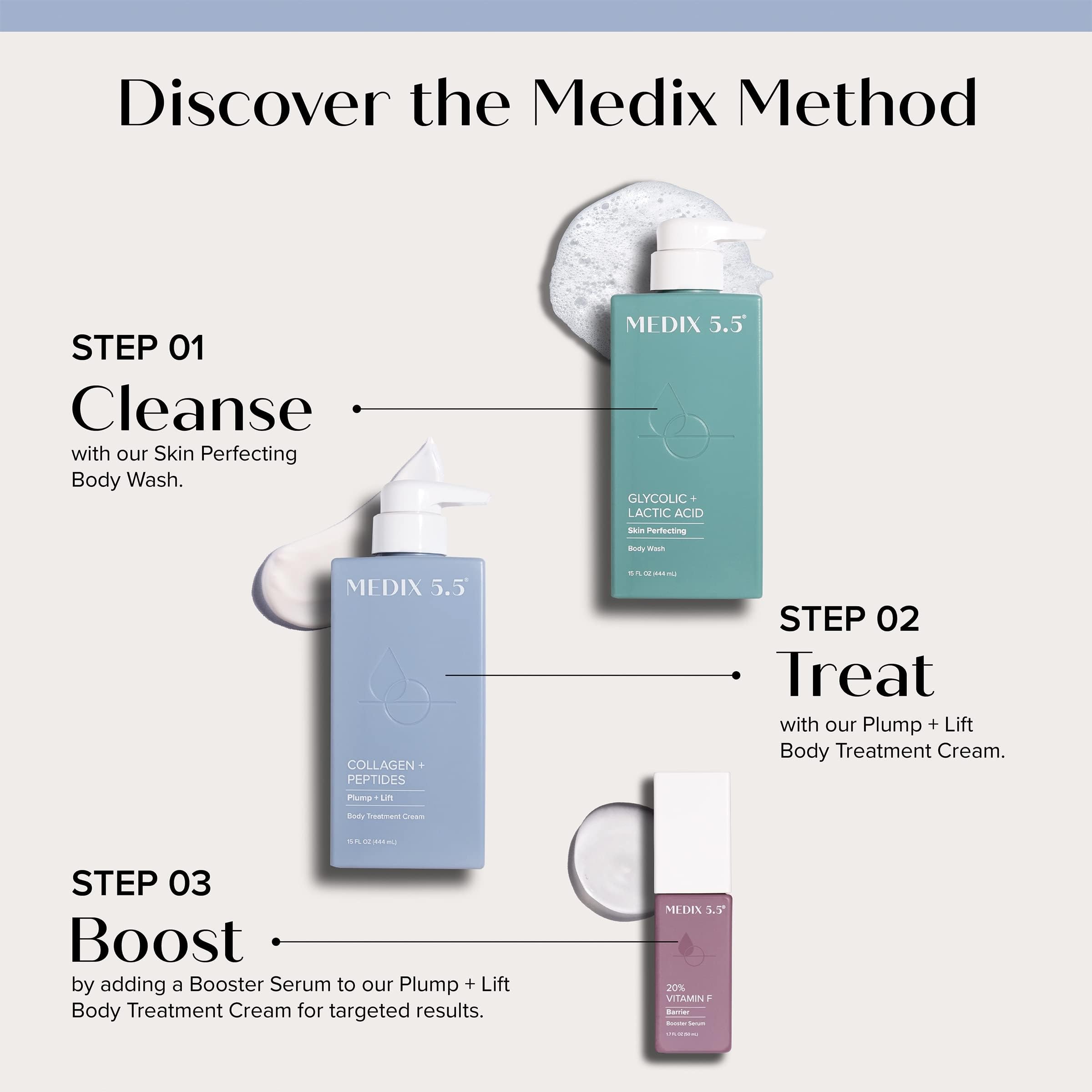 Medix 5.5 Exfoliating Wash closeup lather showcases AHA exfoliation supporting brighter, more even texture.