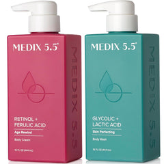Medix 5.5 Exfoliating Wash closeup shows foaming texture for smoother skin