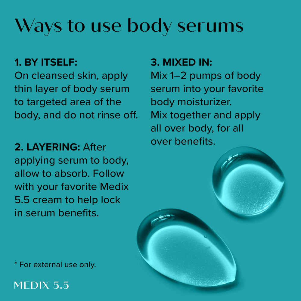 Medix 5.5 bottle with moisturizer to suggest routine layering