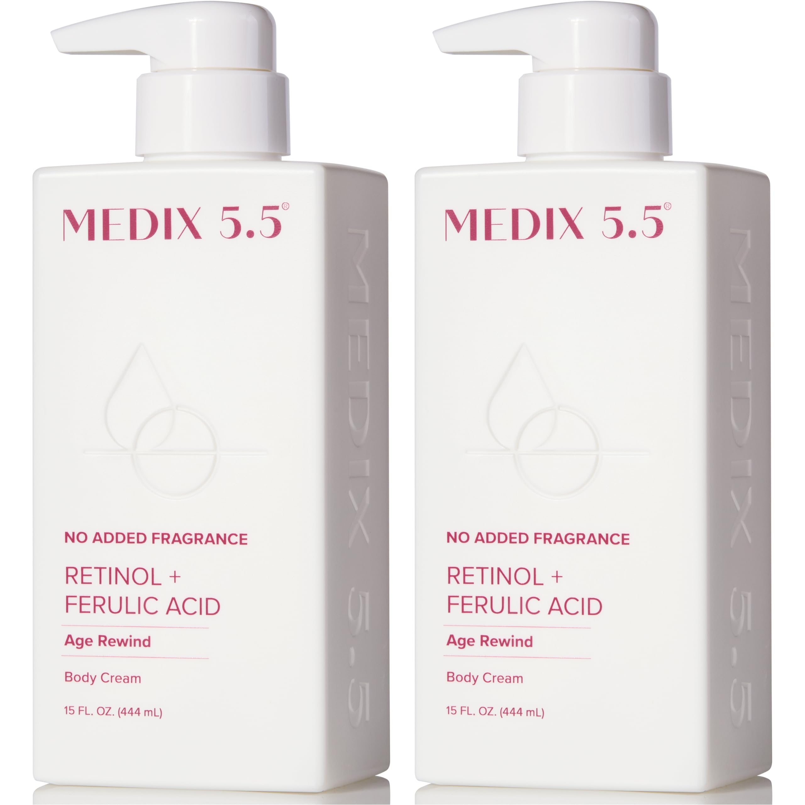 Medix 5.5 fragrance-free retinol face moisturizer bottle showcasing silky, hydrating anti-aging formula.