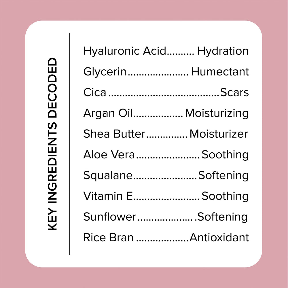 Medix 5.5 Hyaluronic Acid Cream Body Lotion texture closeup suggests creamy, lightweight feel.