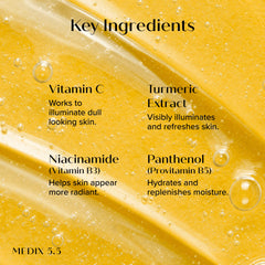 Medix 5.5 Niacinamide formula label close-up for balanced skin tone