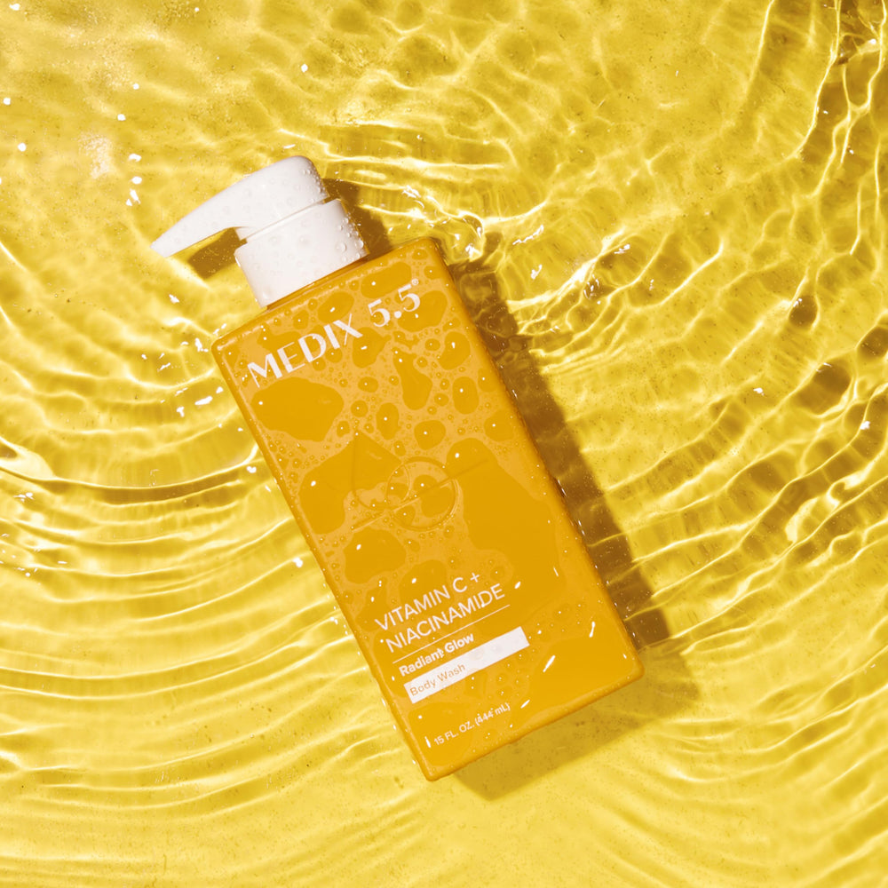 Medix 5.5 Radiant Glow Vitamin C Body Wash for dry skin — soft, hydrated skin.