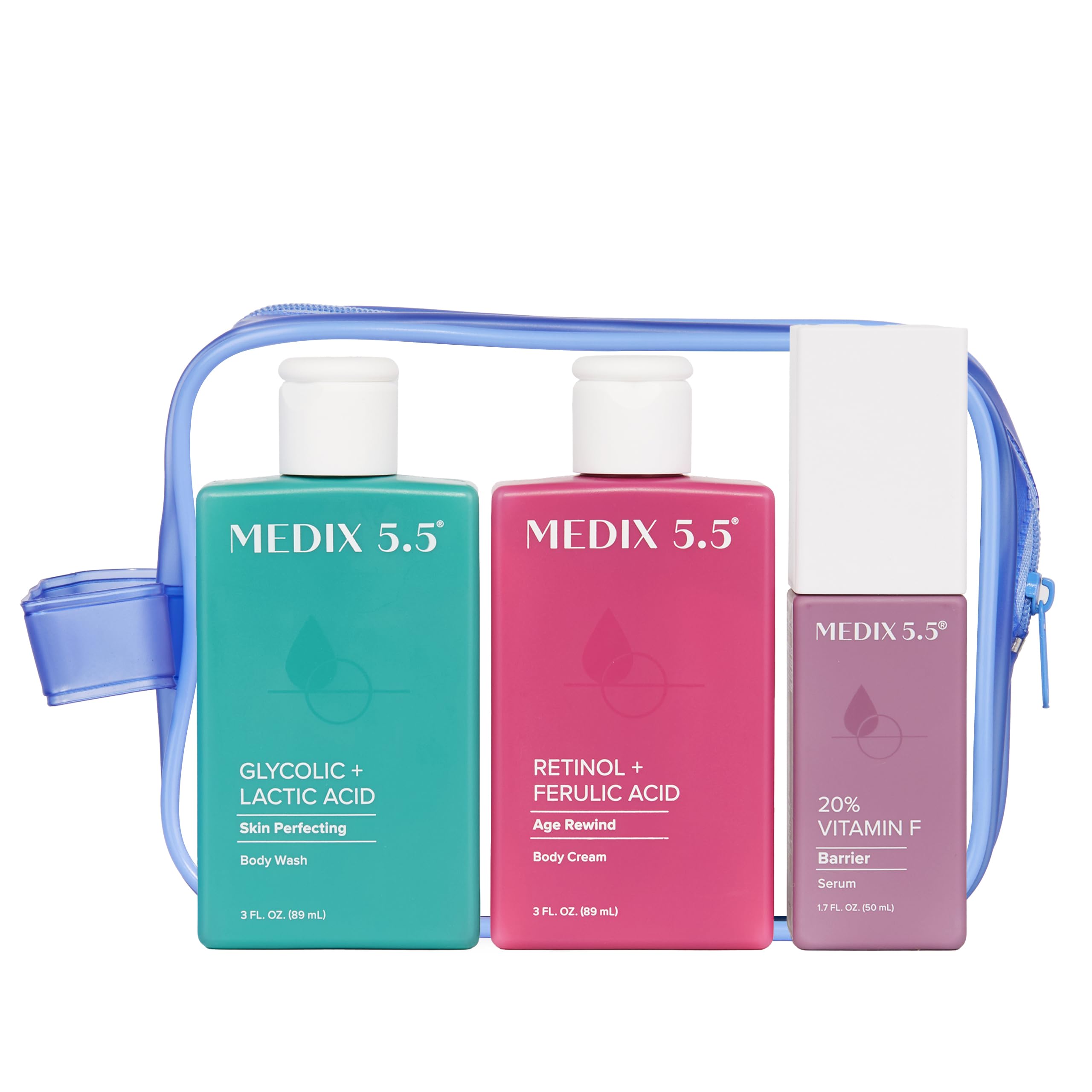 Medix 5.5 Retinol Body Lotion bottle for smoother, more hydrated skin