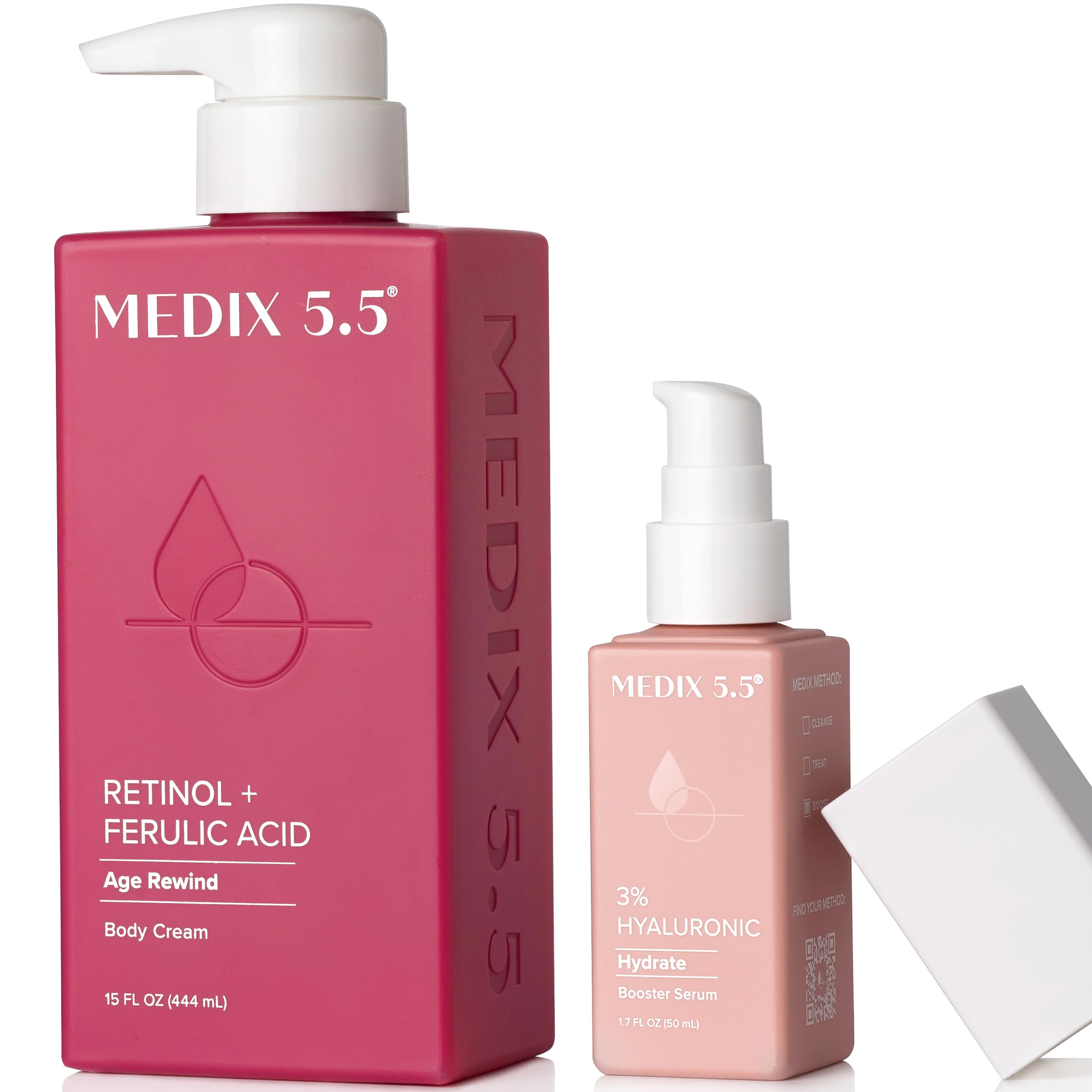 Medix 5.5 retinol body lotion bottle for firmer, radiant skin