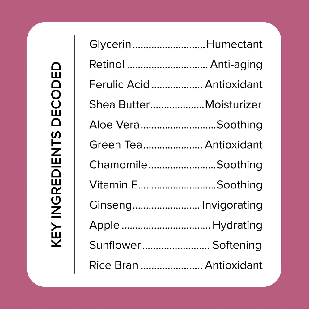 Medix 5.5 Retinol Cream swatch on skin showing a subtle glow.