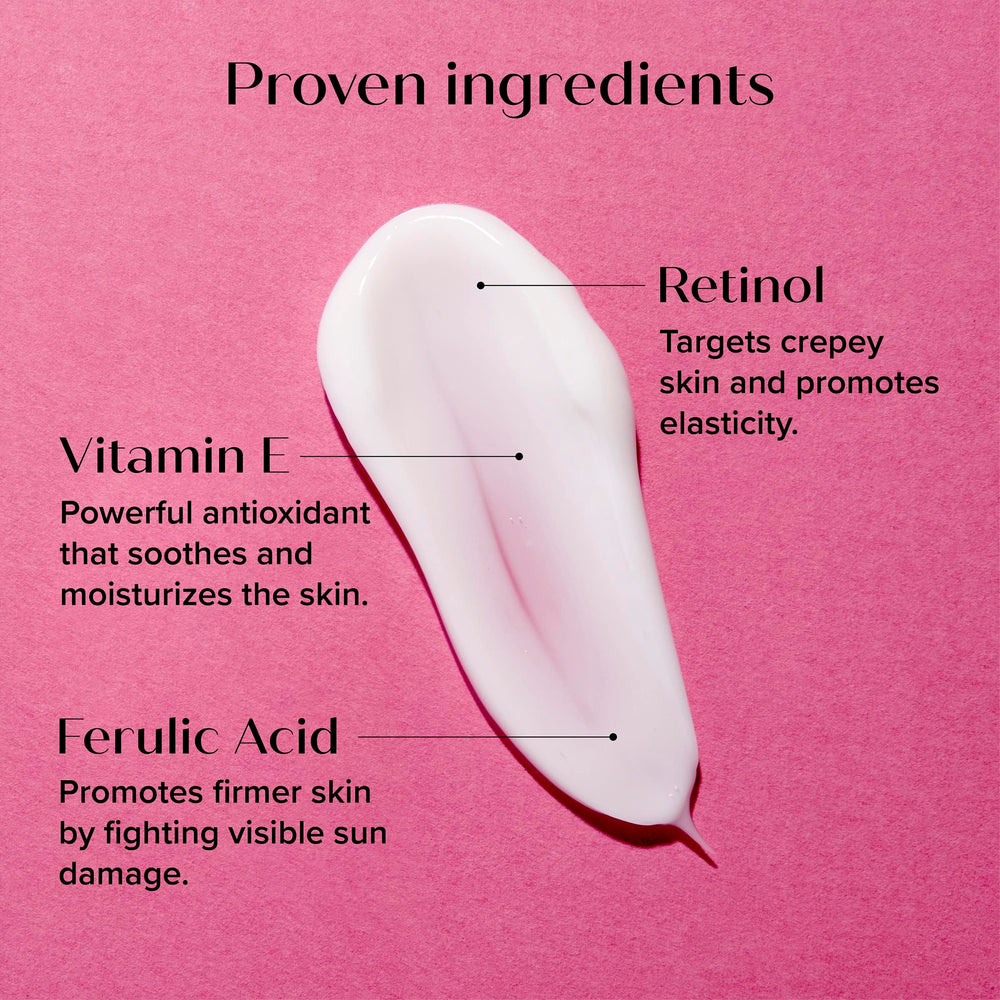 Medix 5.5 Retinol Cream texture swatch demonstrating smooth, quick-absorption formula