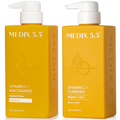 Medix 5.5 Vitamin C Body Wash bottle—refreshing cleanse for radiant skin.