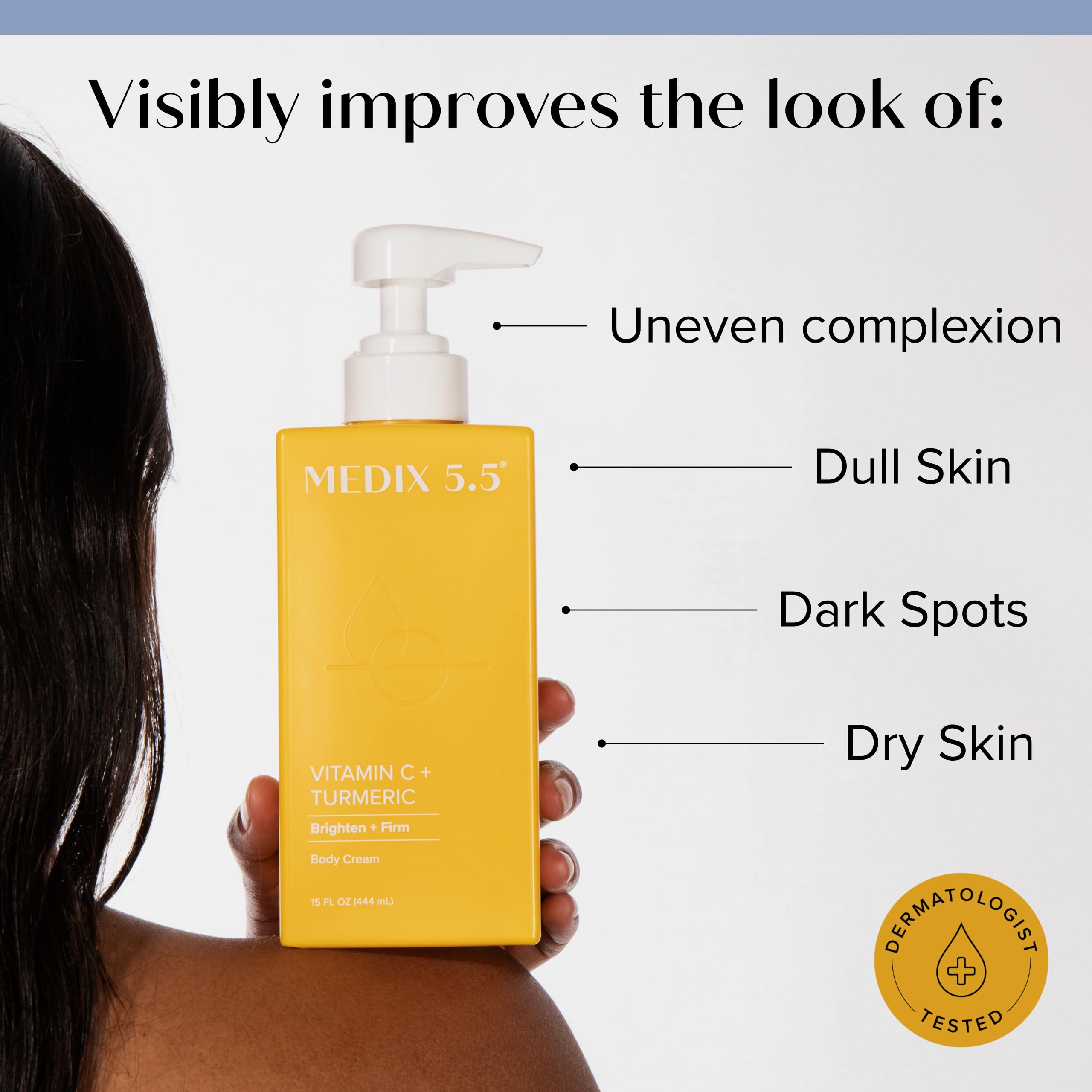 Medix 5.5 Vitamin C Niacinamide Wash closeup highlights skin-brightening ingredients.