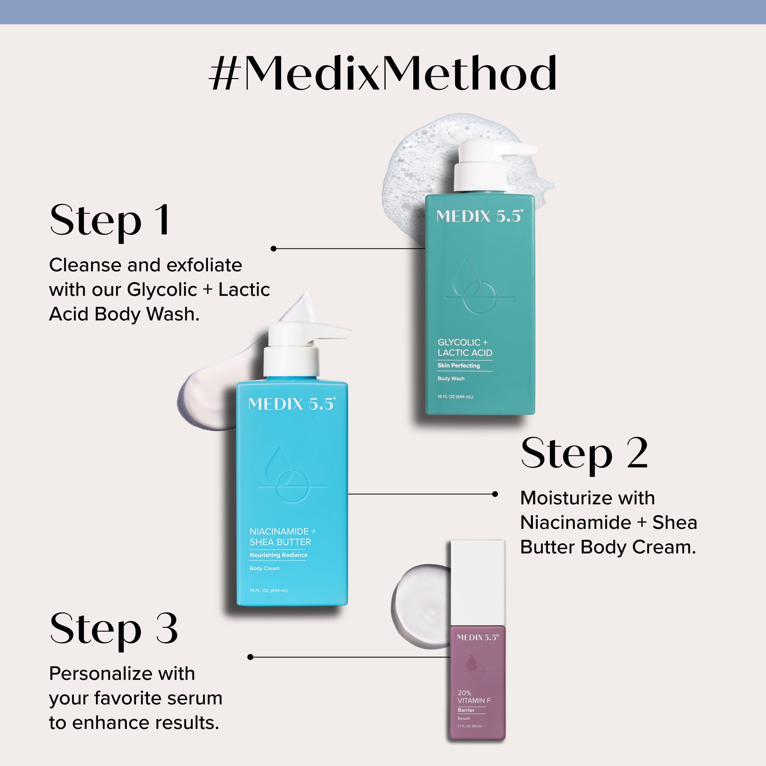 Medix 5.5 Vitamin E Aloe Vera ingredients close-up suggesting antioxidant soothing properties.