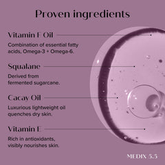 Medix 5.5 Vitamin F Booster applied to skin for moisturized look