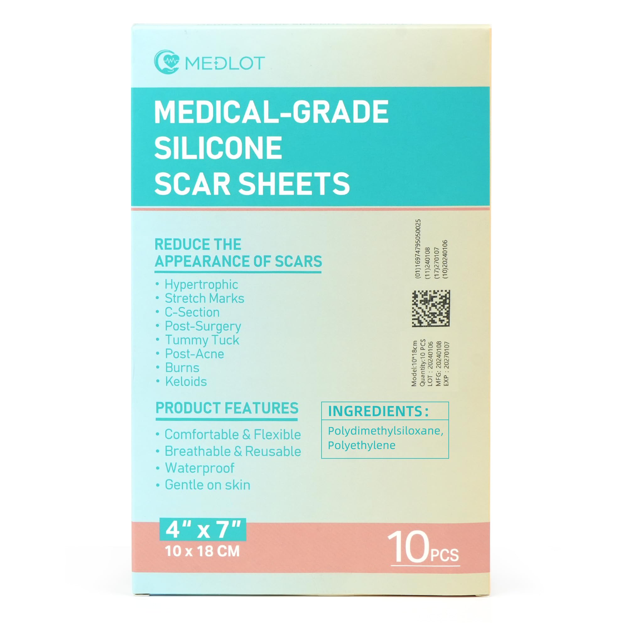 MEDLOT scar sheets illustrate gentle care for sensitive skin