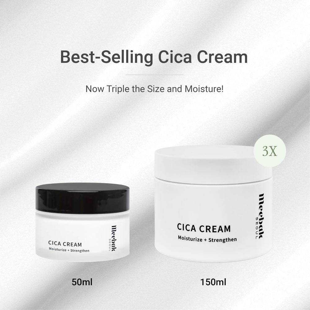 Meebak Cica Cream on nightstand for winter hydration routine