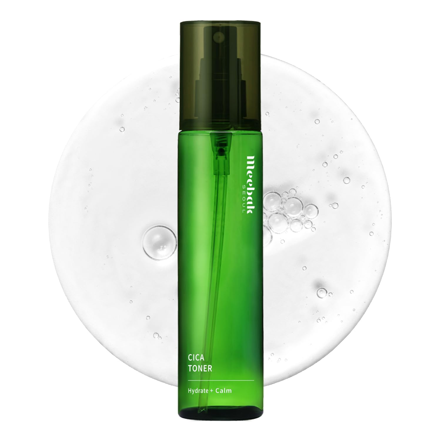 Meebak CICA Toner Spray bottle closed offers on-the-go hydration.
