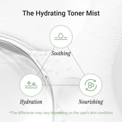 Meebak CICA Toner Spray mist on face provides instant refresh.